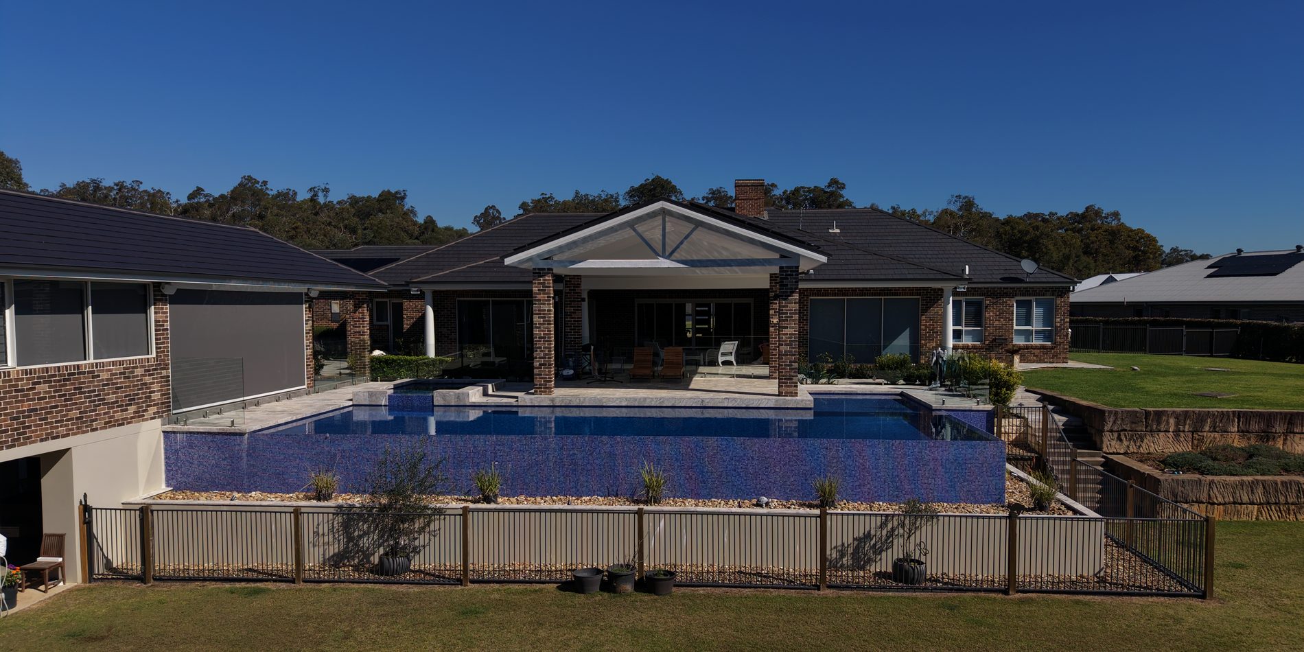 The pool and alfresco at the rear