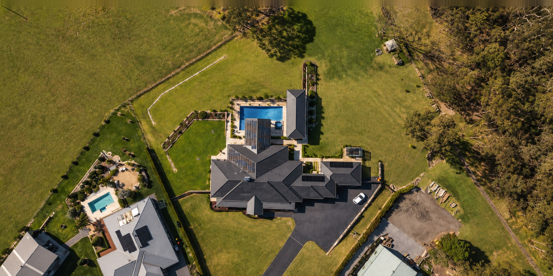 Straight down over the two hectares