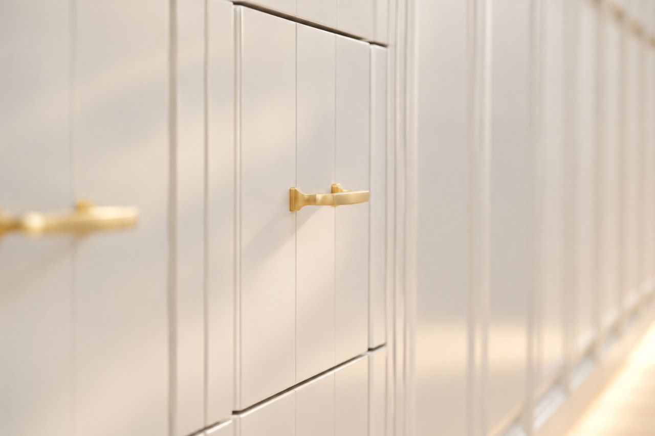 Joinery and brass pulls