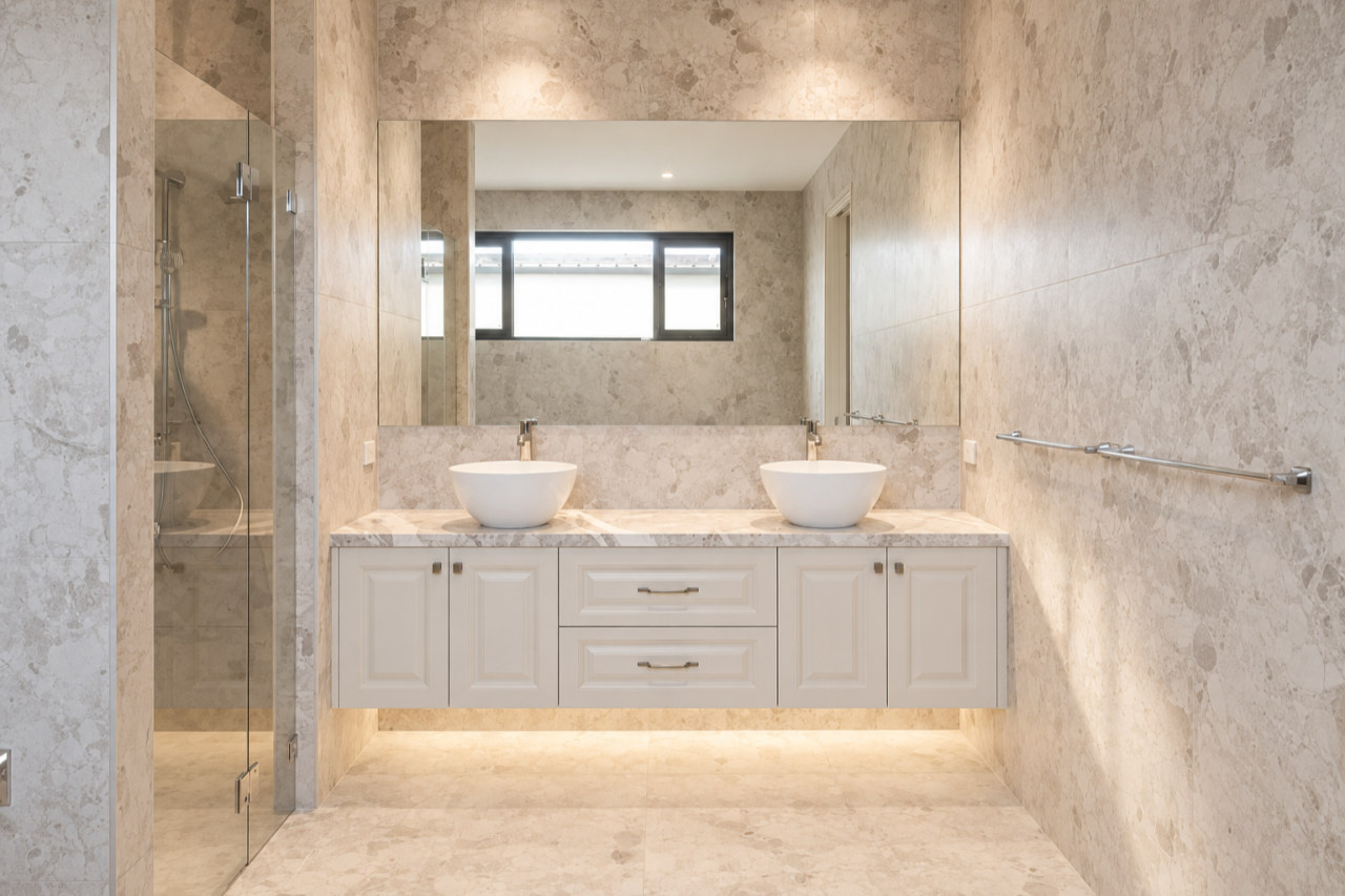 The main bathroom