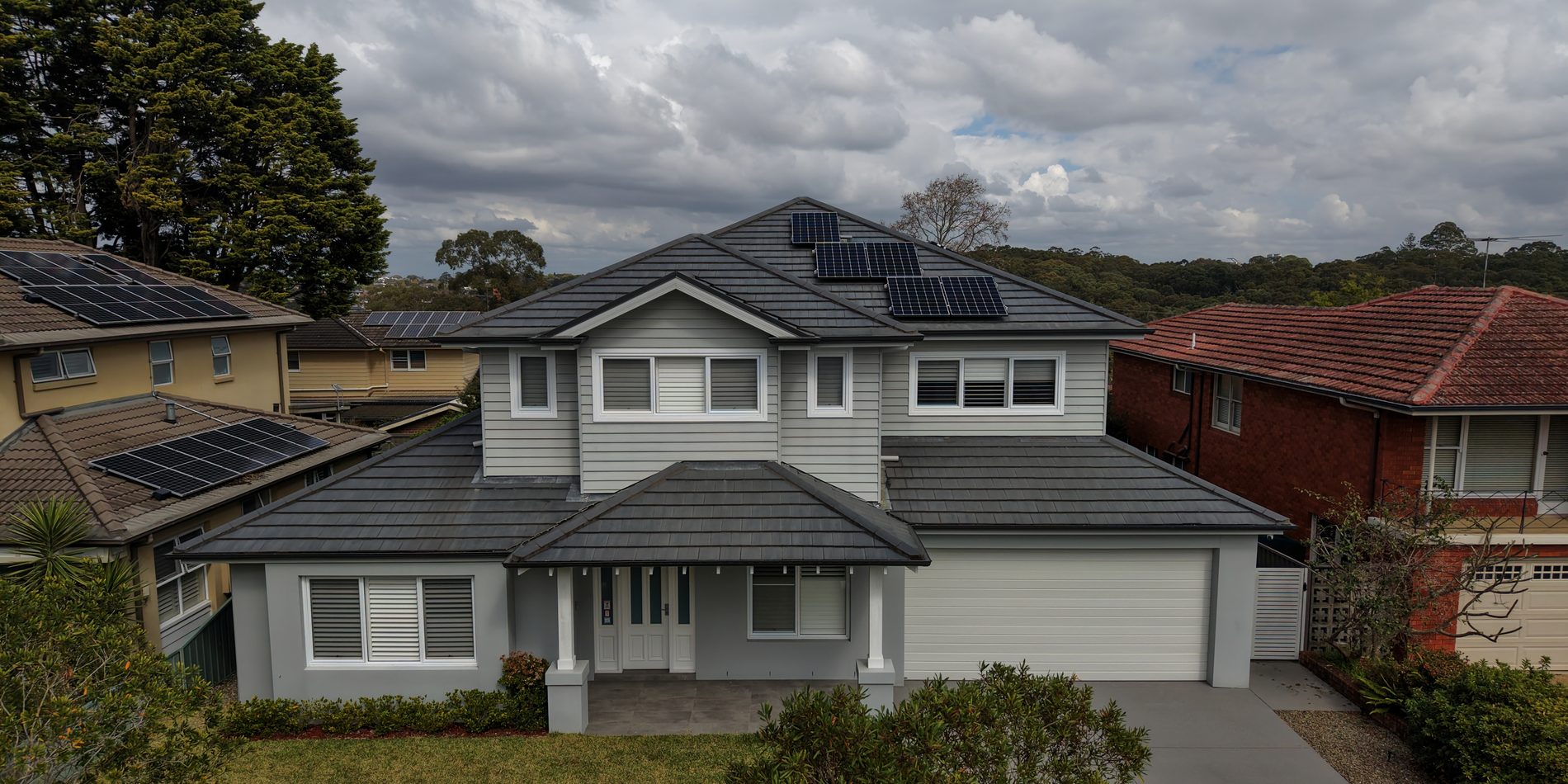 The front elevation from above