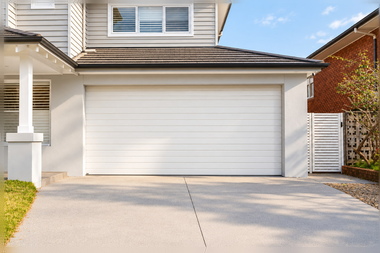 Garage doors and the driveway