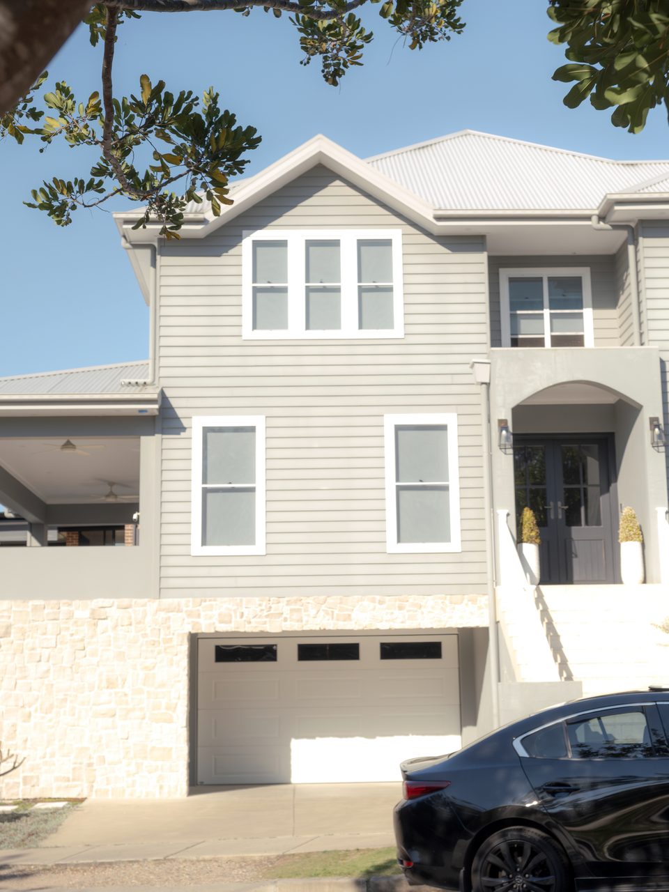 The garage end