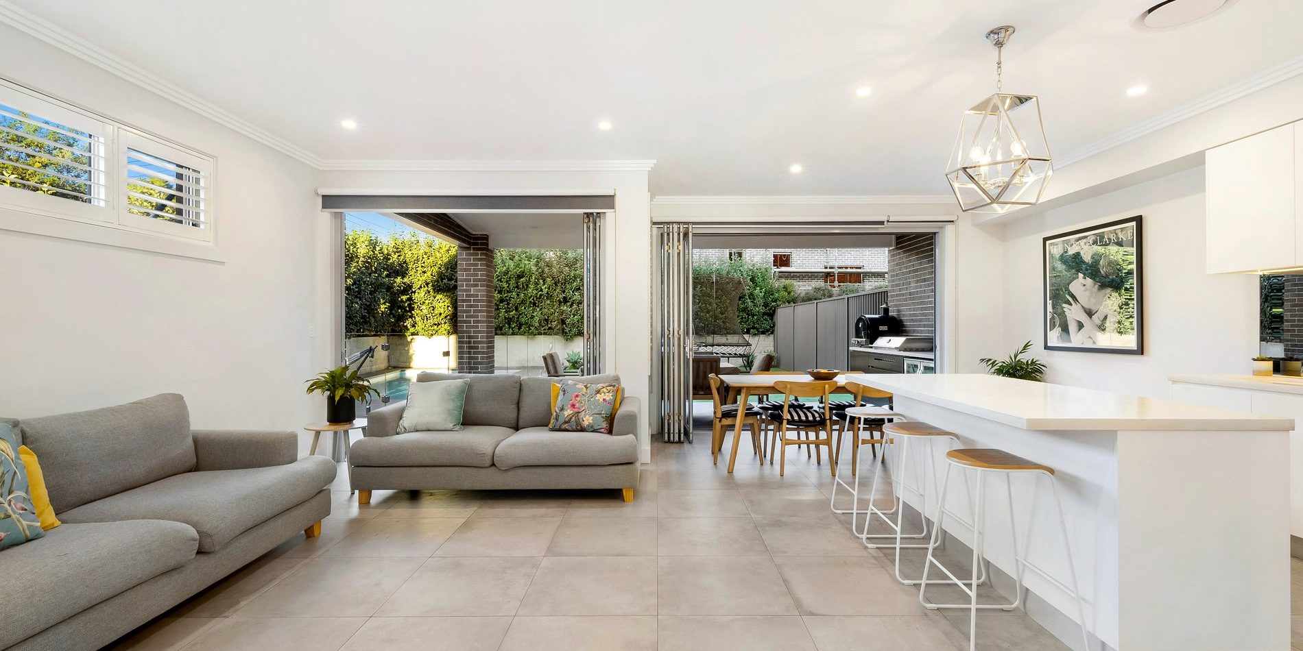Living opening straight out to the terrace