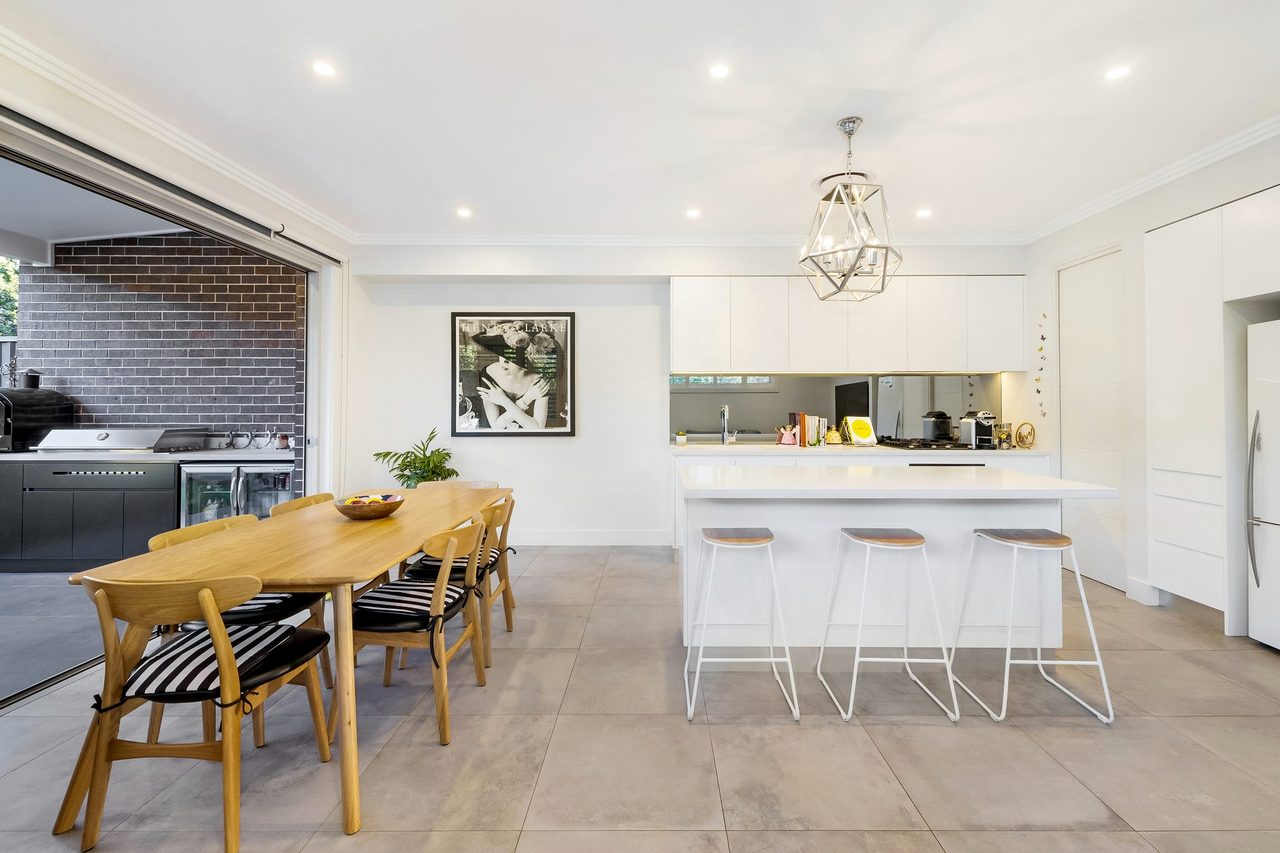 Dining and kitchen