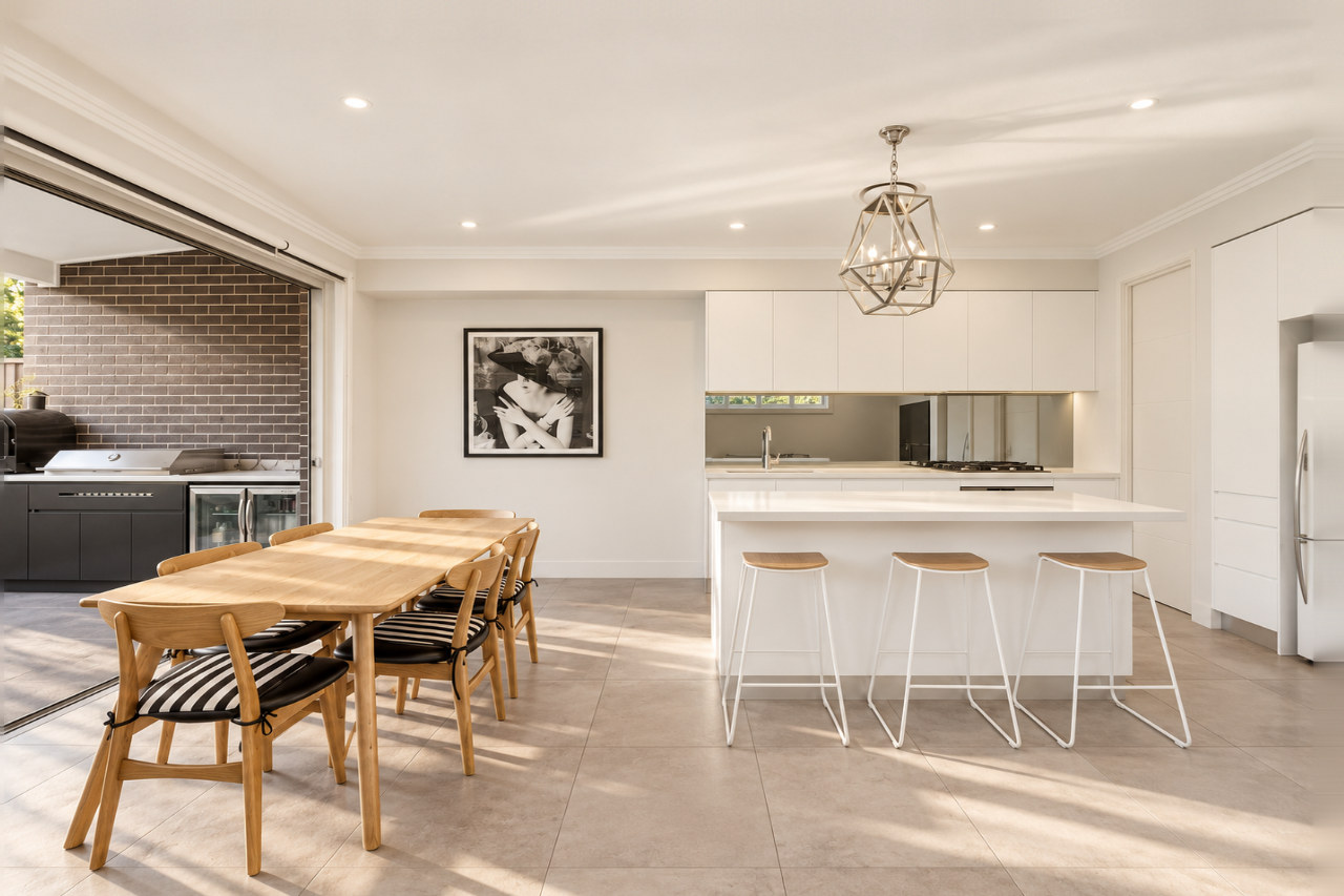 Dining and kitchen